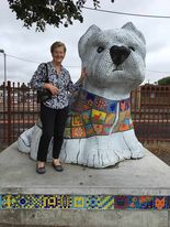 Marilyn and Pat the dog